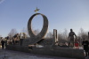 Открытие памятника труженикам Печорского лесозавода